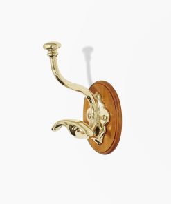 Classic Double Wooden-Mount Hook