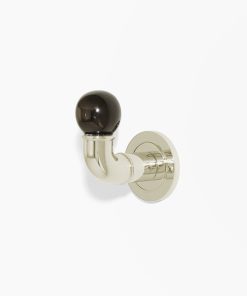 Moderna Single Hook Black Porcelain
