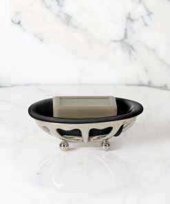 Classic Soap Dish with Black Porcelain