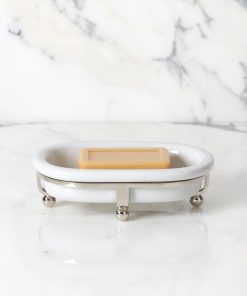 Moderna Soap Dish White Porcelain Freestanding